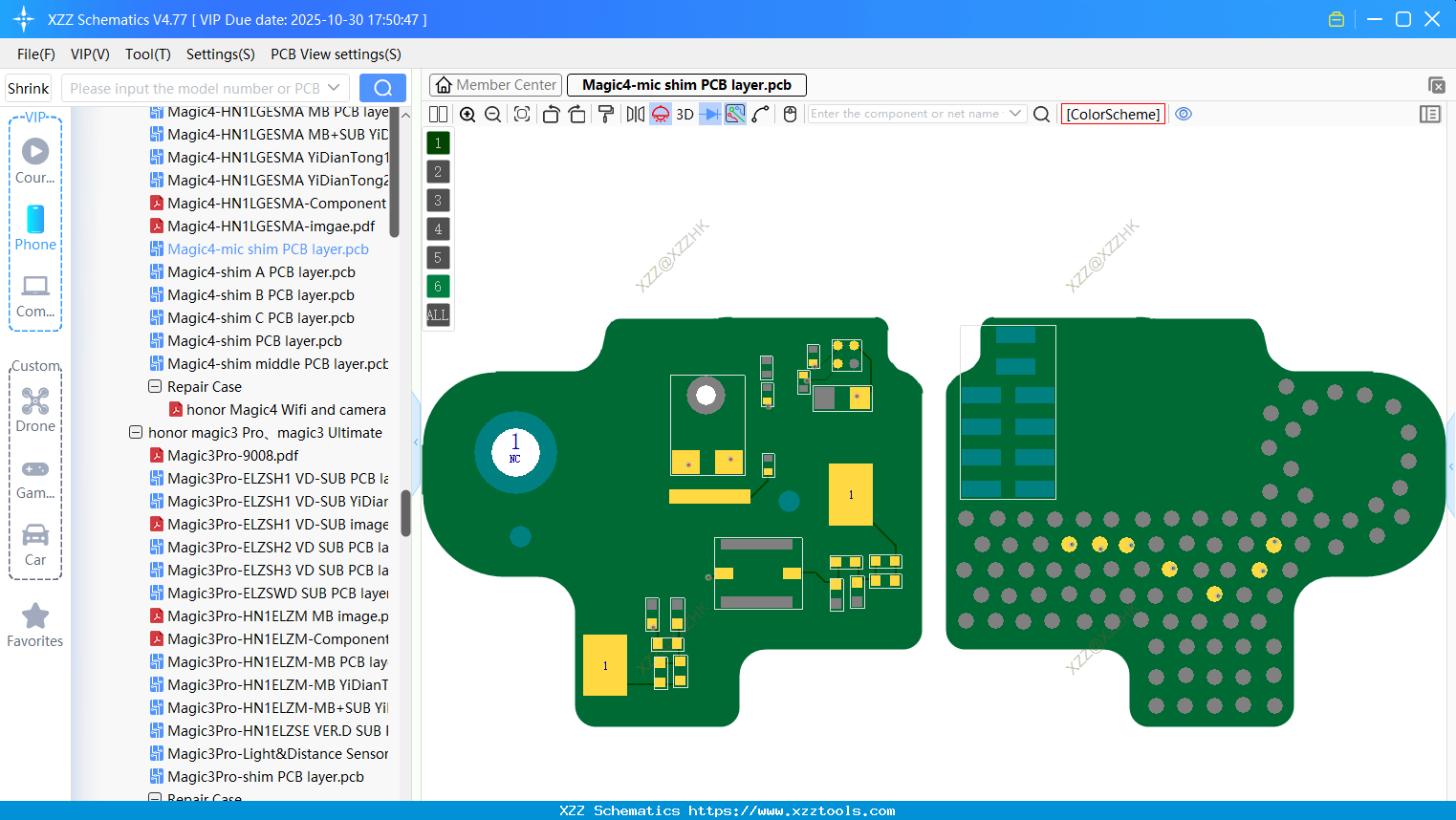 Honor Magic4-mic Shim PCB Layer